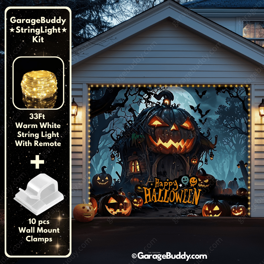 Pumpkin House | Halloween Garage Door Cover