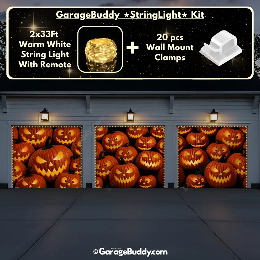 Pumpkin Parade (Glow)  | Halloween Garage Door Cover