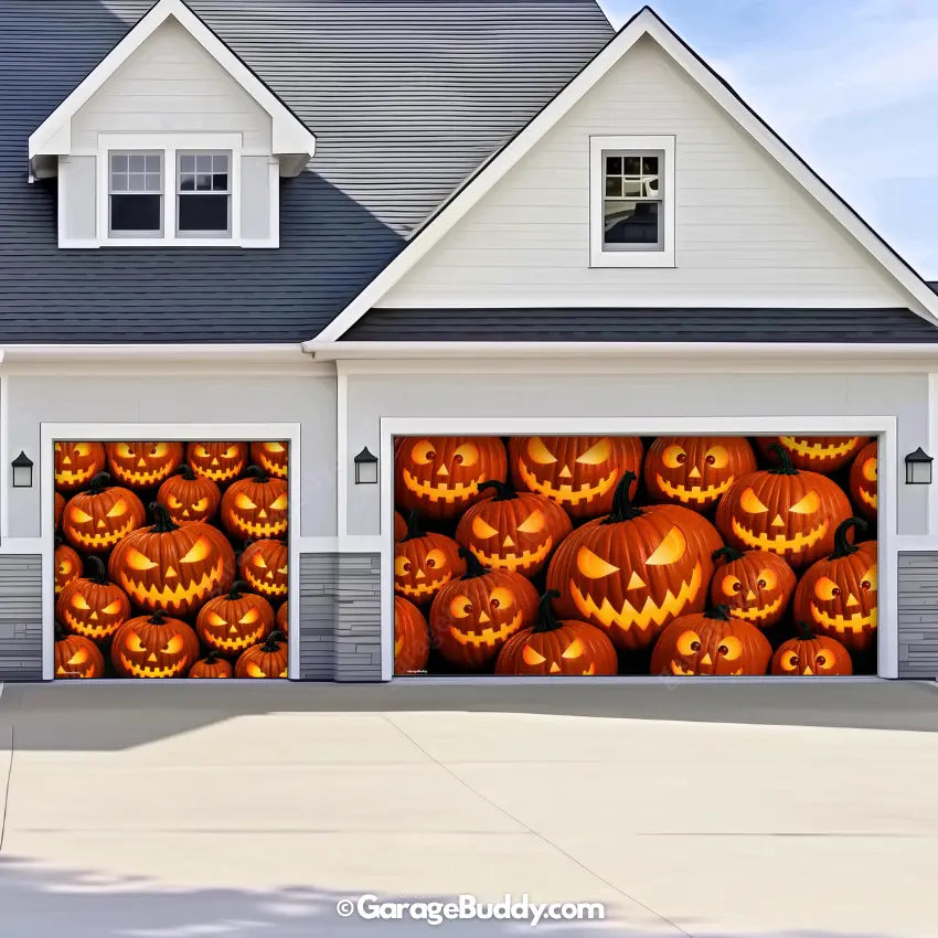 Pumpkin Parade (Glow)  | Halloween Garage Door Cover