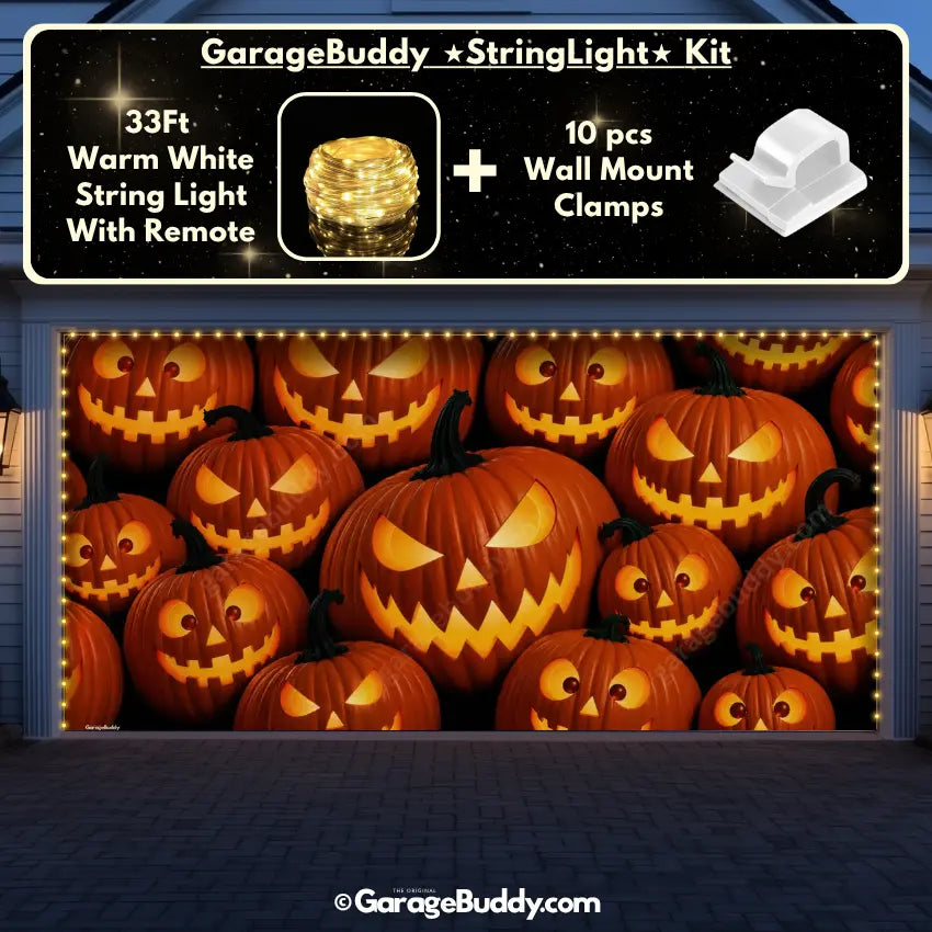 Pumpkin Parade (Glow)  | Halloween Garage Door Cover