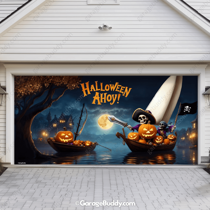 Pumpkin Pirates | Halloween Garage Door Cover