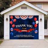 Thank You Heroes | Patriotic Garage Door Cover