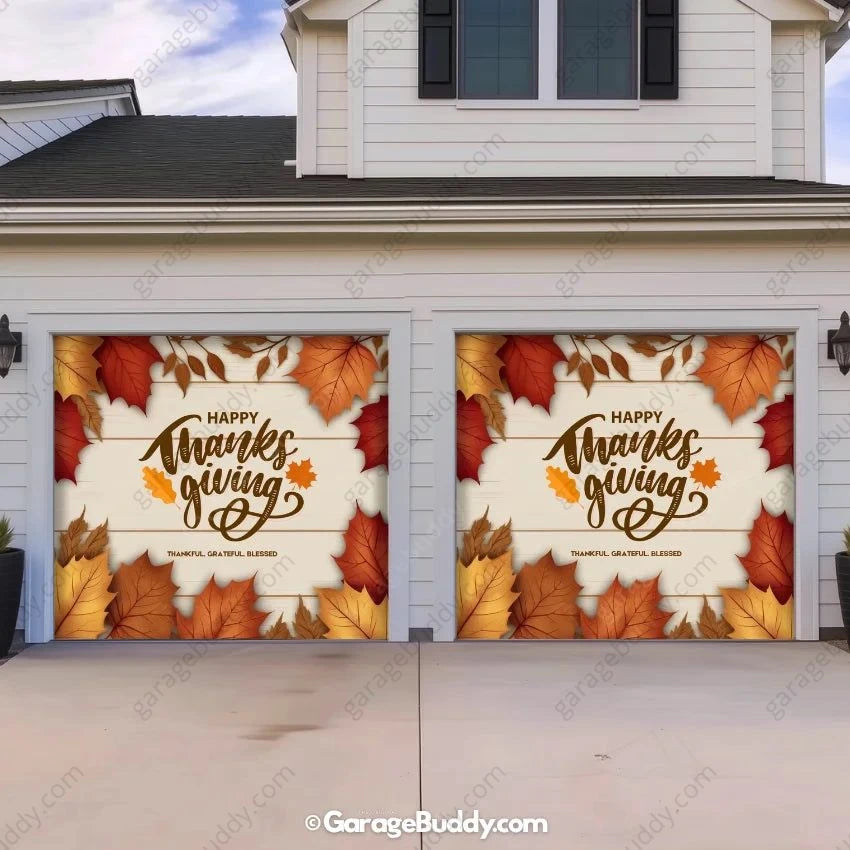 Happy Thanksgiving | Festive Garage Door Cover