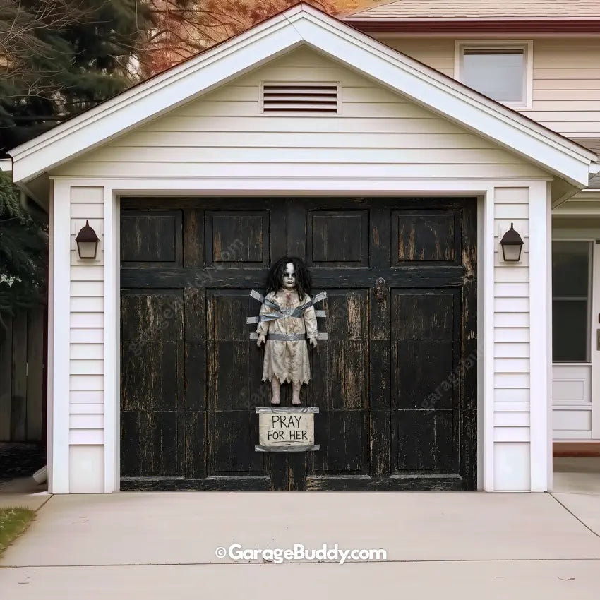 The Cursed Doll | Halloween Garage Door Cover - GarageBuddy halloween, halloween decor