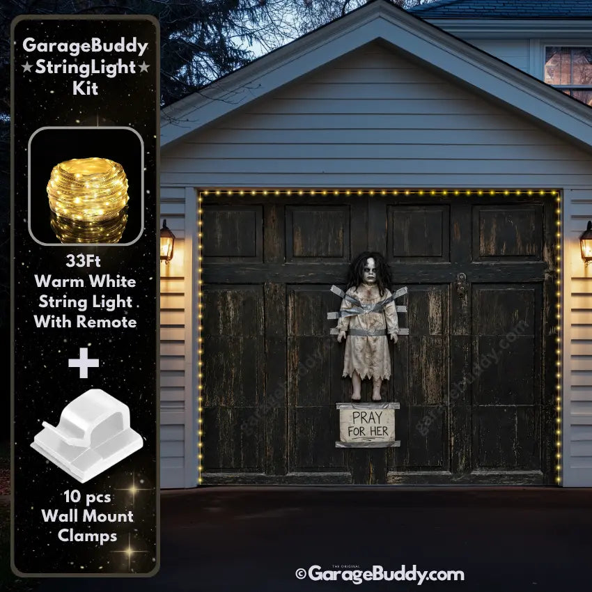 The Cursed Doll | Halloween Garage Door Cover - GarageBuddy halloween, halloween decor