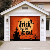 Trick or Treat Halloween Garage door cover for Single door 