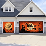 Trick or Treat Halloween Garage door cover