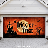 Trick or Treat Halloween Garage Door Cover