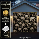 Wall of the Dead | Skull Halloween Garage Door Cover