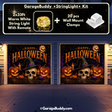 Wicked Halloween (Glow) | Skull & Pumpkin Halloween Garage Door Cover (Copy)
