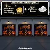 Wicked Halloween (Glow) | Skull & Pumpkin Halloween Garage Door Cover (Copy)