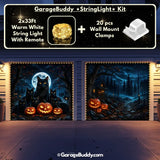 Witching Whiskers (Glow)| Black Cat Halloween Garage Door Cover