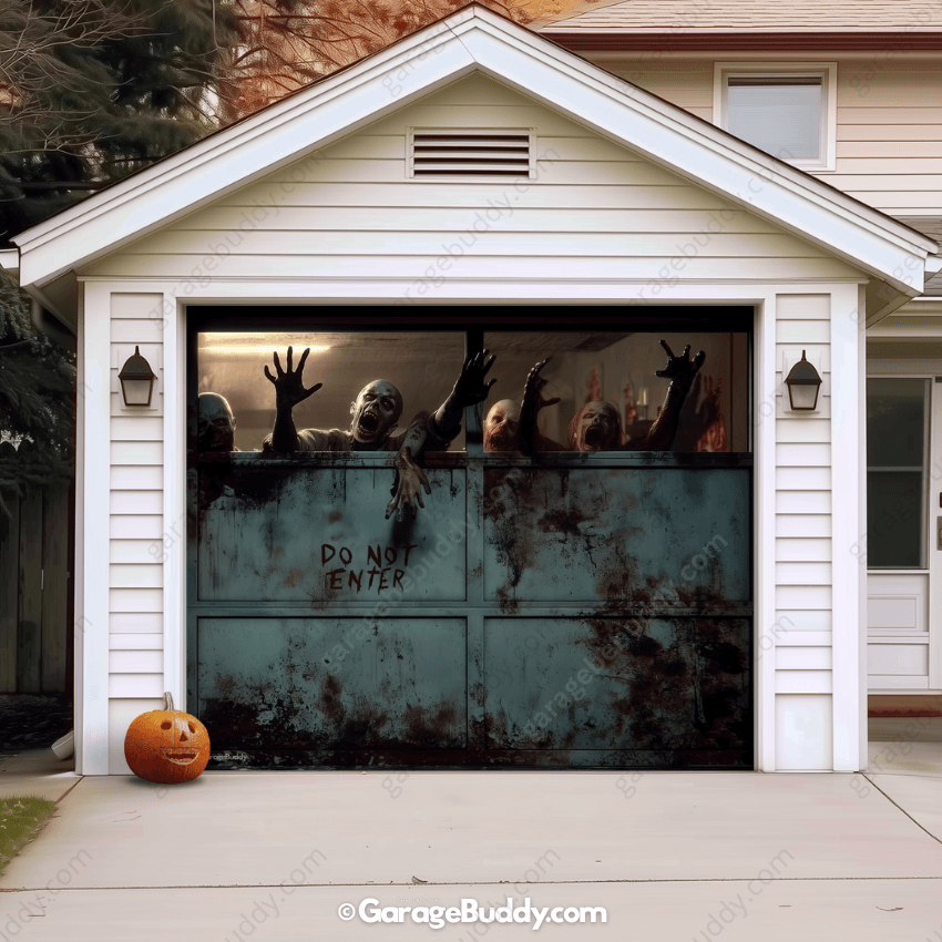 Zombie Breach | Halloween Garage Door Cover