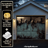 Zombie breach Halloween Garage door cover 