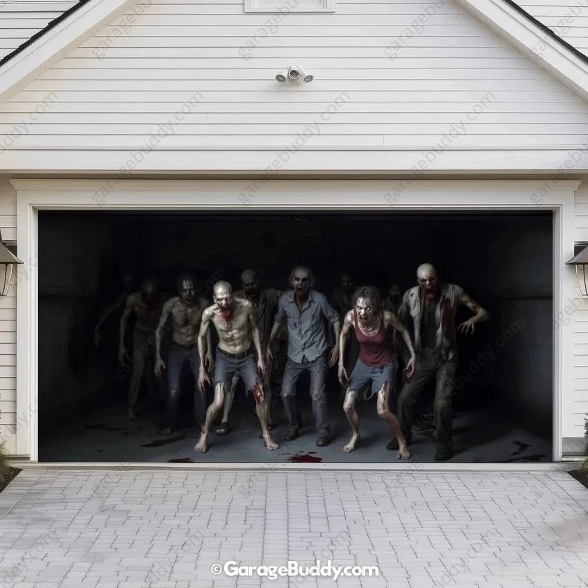 Zombie Invasion | Halloween Garage Door Cover