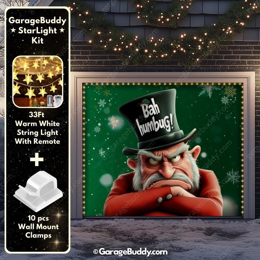 Bah Humbug | Christmas Garage Door Cover