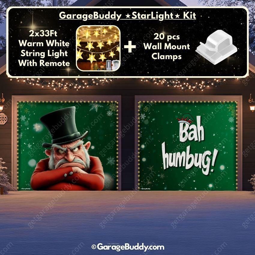 Bah Humbug | Christmas Garage Door Cover