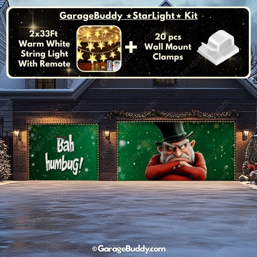 Bah Humbug | Christmas Garage Door Cover
