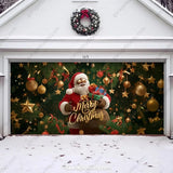 Black Santa Christmas Garage Door Cover  | GarageBuddy