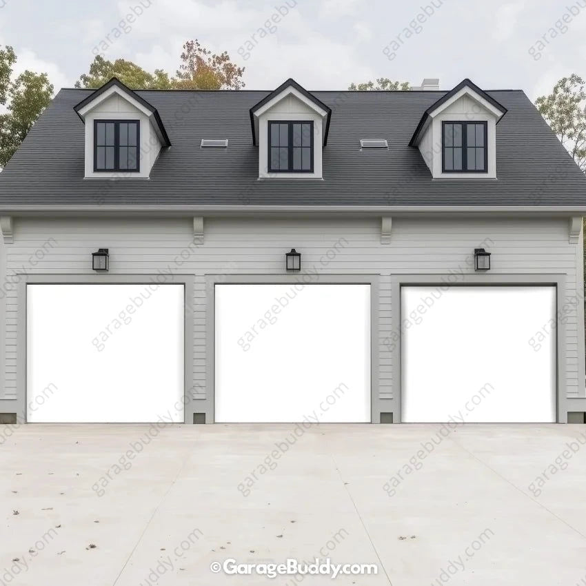Blank White Projector Screen | GarageBuddy Garage Door Cover