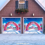 Candy World Christmas Garage Door Cover - GarageBuddy