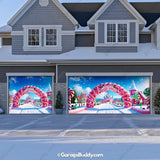 Candy World Christmas Garage Door Cover - GarageBuddy