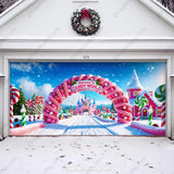 Candy World Christmas Garage Door Cover - GarageBuddy