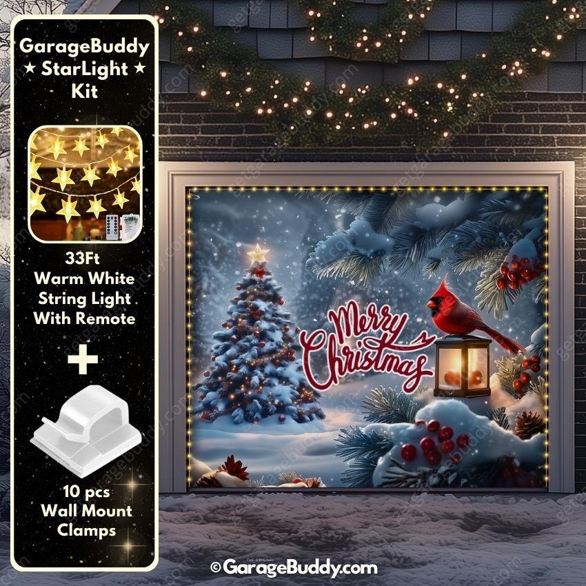 Cardinal's Christmas | Christmas Garage Door Cover