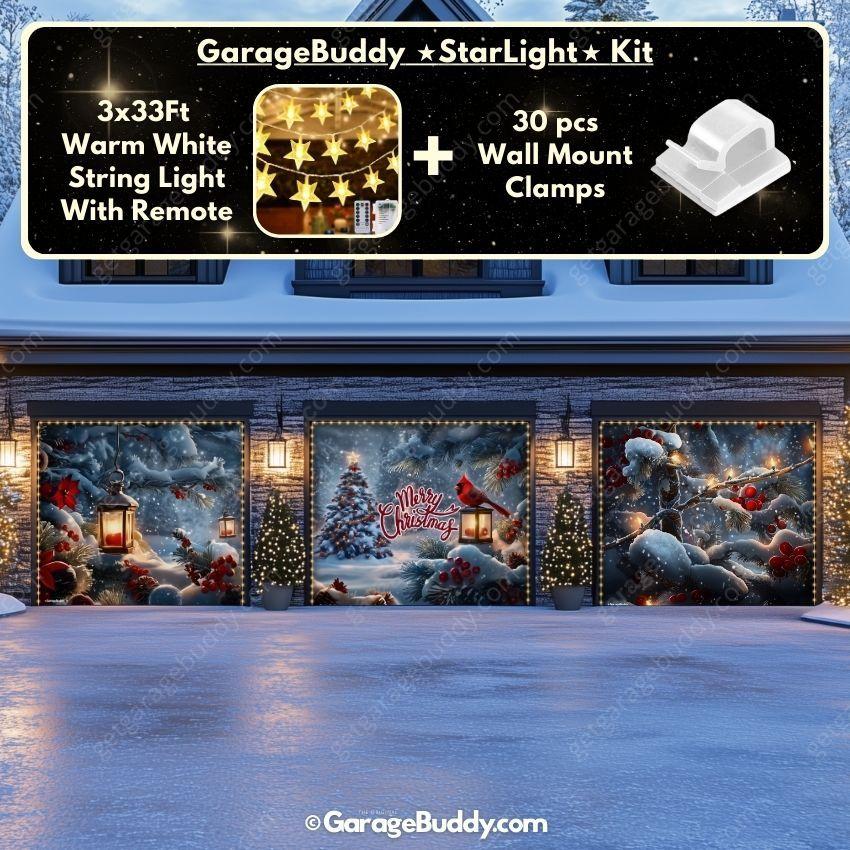 Cardinal's Christmas | Christmas Garage Door Cover