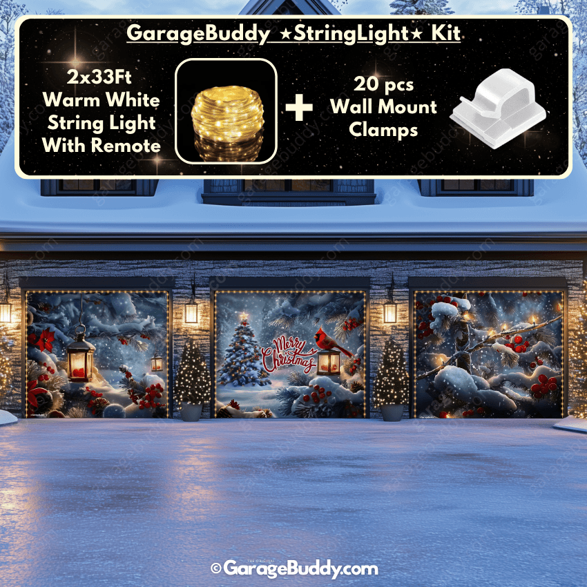 Cardinal's Christmas | Christmas Garage Door Cover