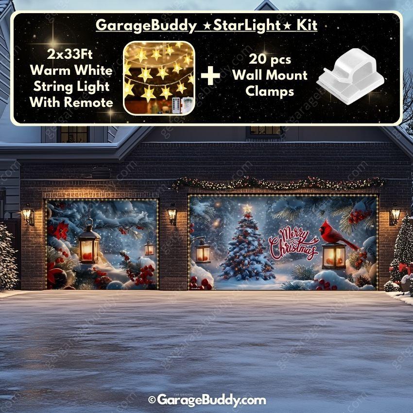 Cardinal's Christmas | Christmas Garage Door Cover
