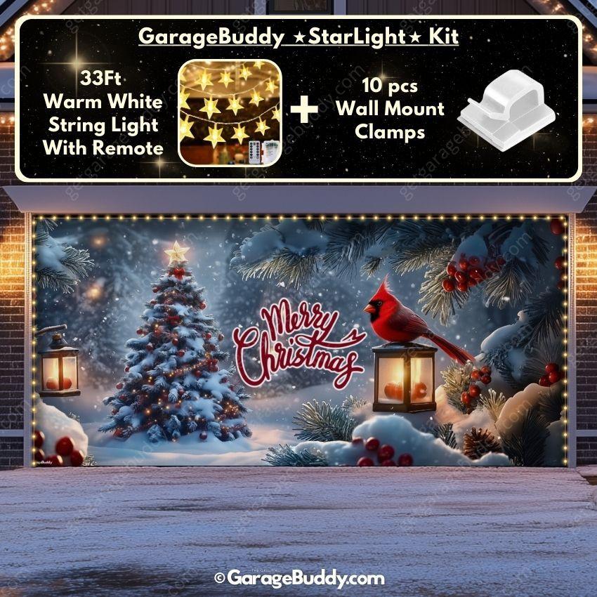 Cardinal's Christmas | Christmas Garage Door Cover
