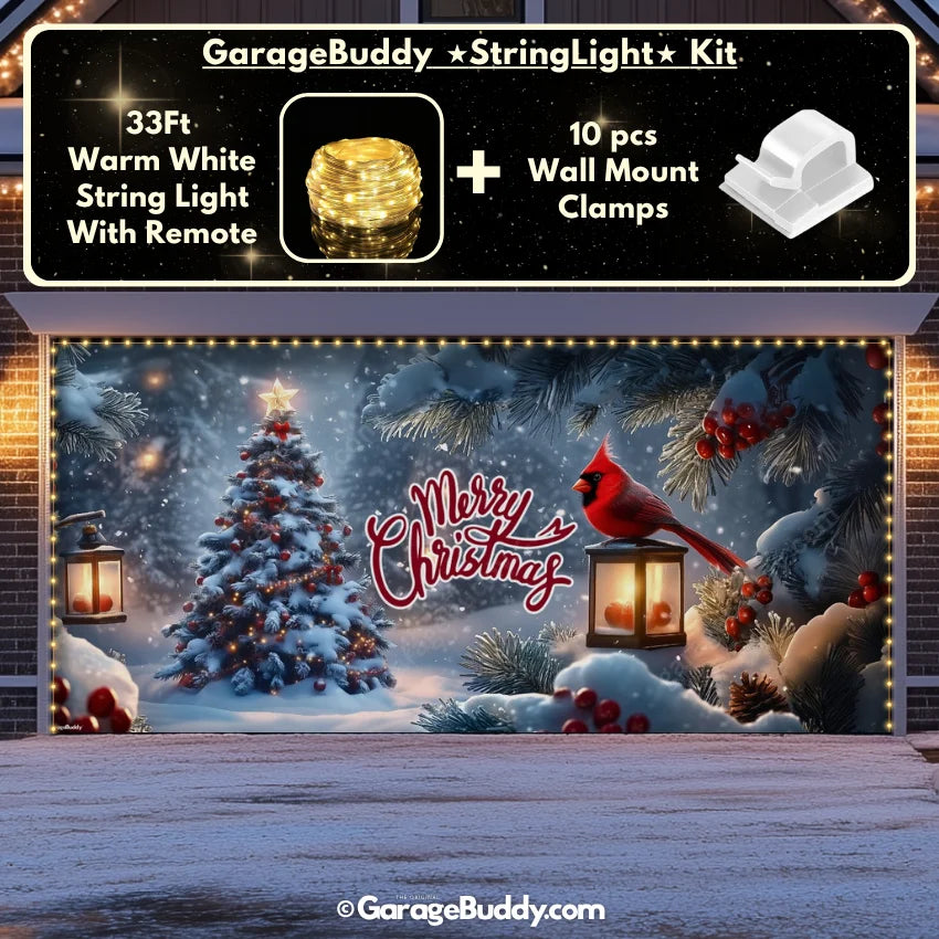 Cardinal's Christmas | Christmas Garage Door Cover
