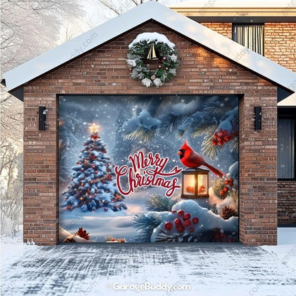 Cardinal's Christmas | Christmas Garage Door Cover