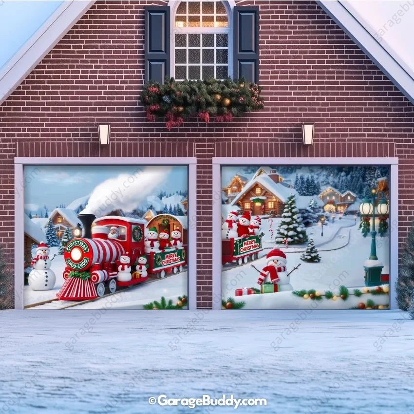 Christmas Choo-Choo | Christmas Garage Door Cover