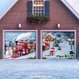 Christmas Choo-Choo | Christmas Garage Door Cover