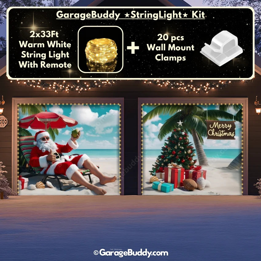 Christmas Paradise Christmas Garage Door Cover - GarageBuddy 