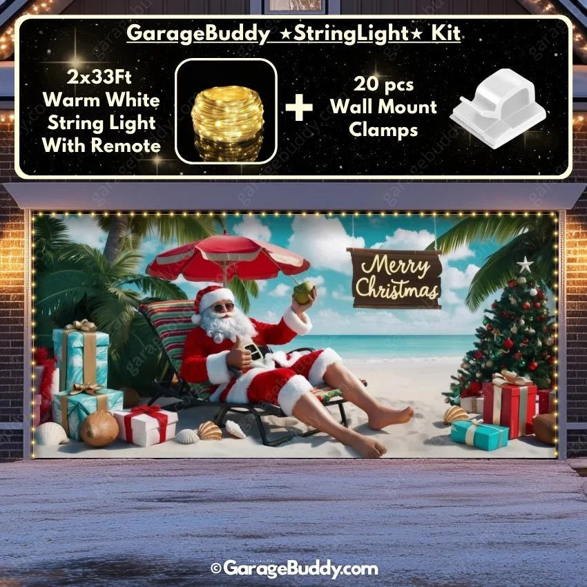 Christmas Paradise Christmas Garage Door Cover - GarageBuddy 