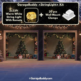 Cozy Christmas | Christmas Garage Door Cover with String Light Kit | GarageBuddy