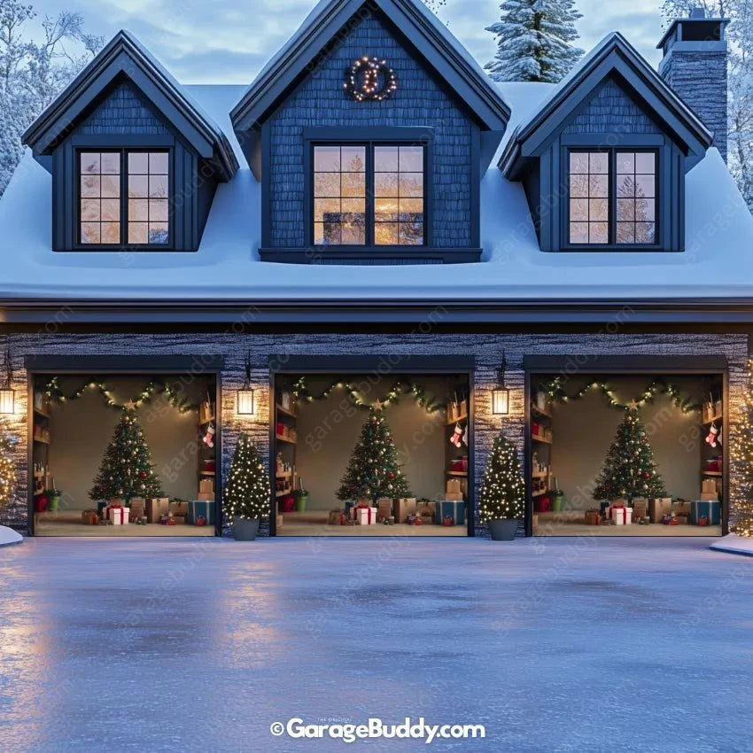Cozy Christmas | Christmas Garage Door Cover | GarageBuddy