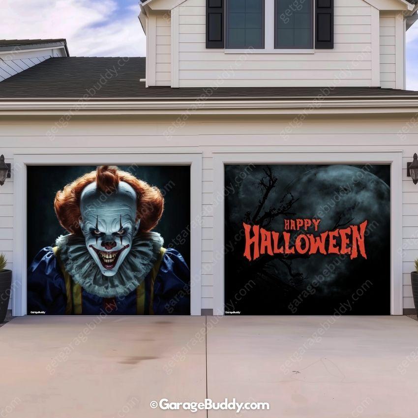 Creepy Clown | Halloween Garage Door Cover