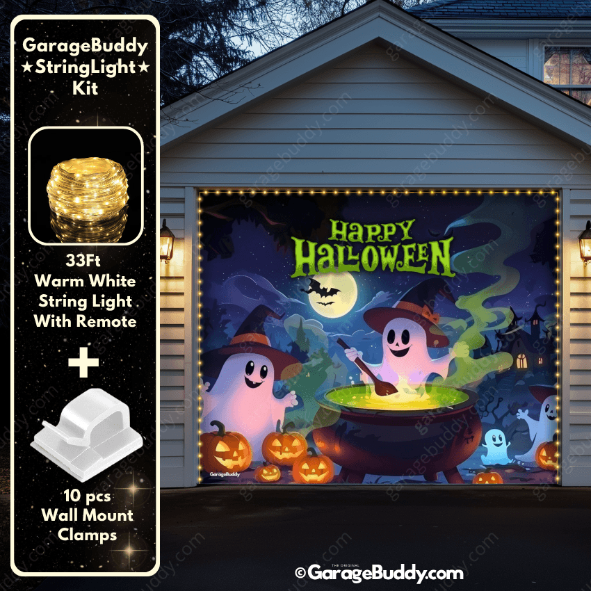 Cute Ghosts | Halloween Garage Door Cover