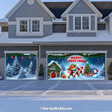 Elf Village | Christmas Garage Door Cover