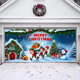 Elf Village | Christmas Garage Door Cover