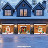 Gingerbread Family | Christmas Garage Door Cover