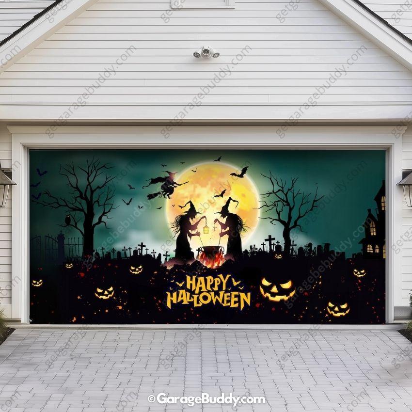 Graveyard Scene | Halloween Garage Door Cover
