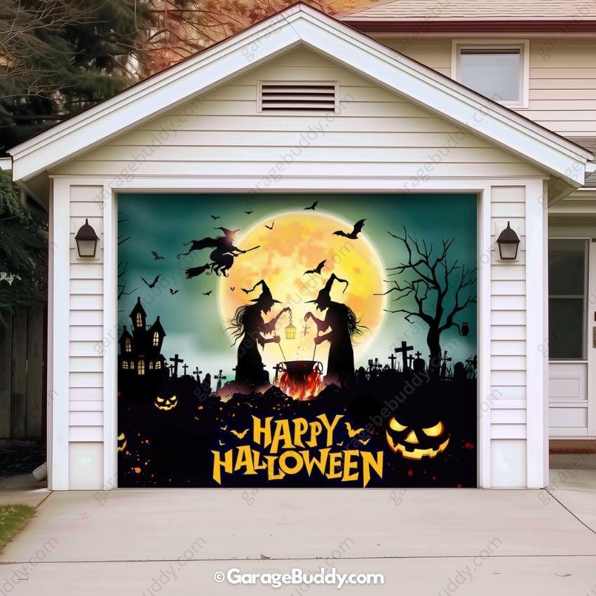 Graveyard Scene | Halloween Garage Door Cover
