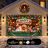 Happy Pawlidays | Christmas Garage Door Cover