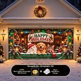 Happy Pawlidays | Christmas Garage Door Cover