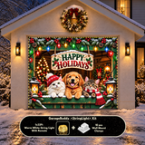 Happy Pawlidays | Christmas Garage Door Cover